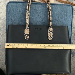 Black vegan leather python straps